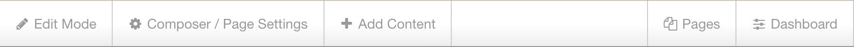 Editor Toolbar for the WebSanity CMS