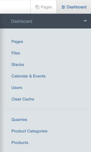 Concrete5 Dashboard